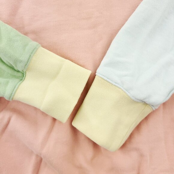 Teddy Fresh Hoodie Pastel Colorblock Pullover Embroidered Logo Medium - Picture 5 of 14